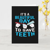 Mooie dag om de Teth Dentist te redden Kaart (Gele Bloem)