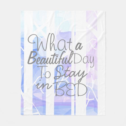 Mooie dag om in Waterverf-bomen met een bed te bli Fleece Deken (Voorkant)