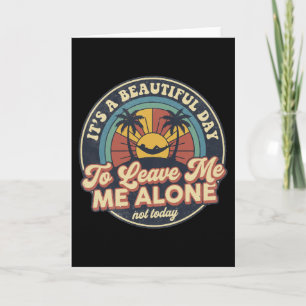 Mooie Dag Om Me Alleen Te Laten Retro Vintage 70s Kaart
