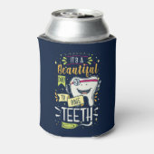 Mooie dag om tanden te redden Tandarts en verpleeg Blikjeskoeler (Blikje Achterkant)