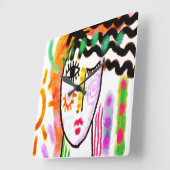 Mooie dag originele Abstracte kunst Vierkante Klok (Hoek)