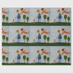 Mooie dag romantische wandeling Mat inpakpapier
