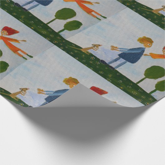 Mooie dag romantische wandeling mat inpakpapier (Hoek)