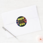 Mooie dag ronde sticker (Envelop)