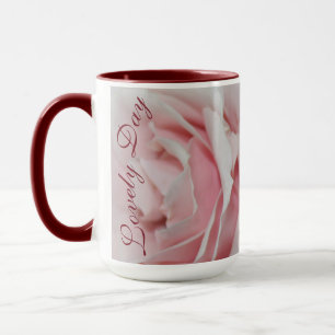 Mooie dag Roze Bloemen Roos Coffee Cup Mok