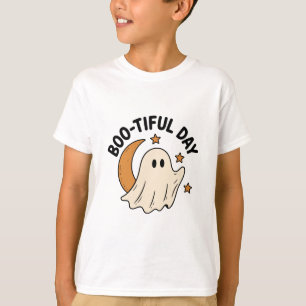 Mooie dag Schattig spookje Halve maan Halloween T-shirt