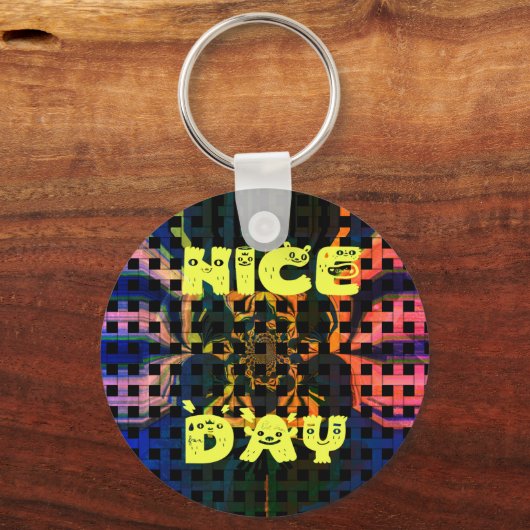 Mooie dag sleutelhanger (Voorkant)