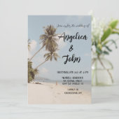 Mooie Dag Strand Reizen Vakantie Bruiloft Kaart (Staand voorkant)