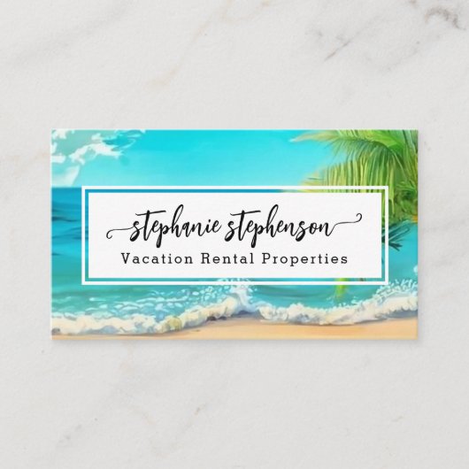 Mooie dag Strand Spa Reisvakantie Visitekaartje (Voorkant)