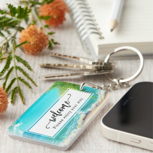 Mooie dag strand vakantie verhuur sleutelhanger