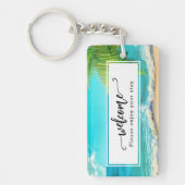 Mooie dag strand vakantie verhuur sleutelhanger (Voorkant)