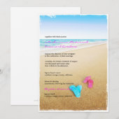 Mooie dag Teenslippers met een chic Wedding uitnod Kaart (Voorkant / Achterkant)