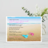 Mooie dag Teenslippers met een chic Wedding uitnod Kaart (Staand voorkant)