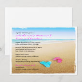 Mooie dag Teenslippers met een chic Wedding uitnod Kaart (Voorkant / Achterkant)