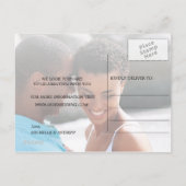 Mooie dag / tropisch eiland strand Bewaar de datum Aankondigingskaart (Achterkant)