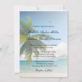 Mooie dag/Tropische uitnodiging voor een strandbru (Achterkant)