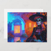 Mooie dag van de dode heks vrouw briefkaart (Voorkant / Achterkant)
