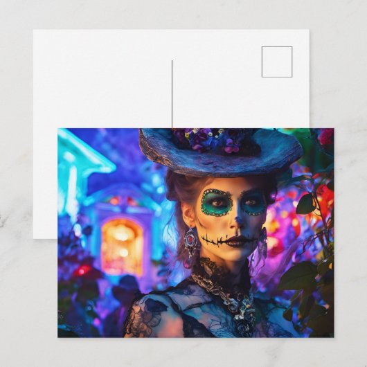 Mooie dag van de dode vrouw briefkaart (Voorkant / Achterkant)