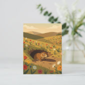 Mooie Dag van de marmot | Lente of Winter Gedicht Briefkaart (Staand voorkant)