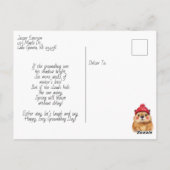 Mooie Dag van de marmot | Lente of Winter Gedicht Briefkaart (Achterkant)