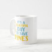 Mooie dag voor de chiropractor om stekens te redde koffiemok (Voorkant links)