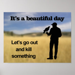 Mooie dag voor de valkerij poster