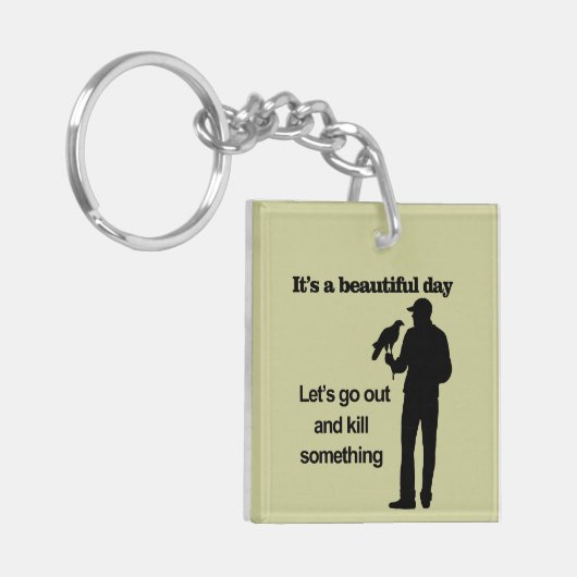 Mooie dag voor de valkerij sleutelhanger (Voorkant Links)