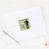 Mooie dag voor de valkerij vierkante sticker (Envelop)