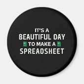 Mooie dag voor een spreadsheet magneet (Voorkant)