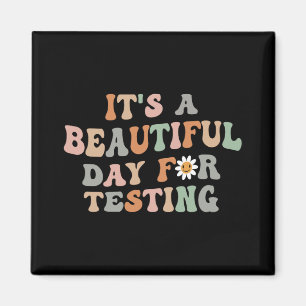 Mooie dag voor testdag Groovy Teacher Magneet