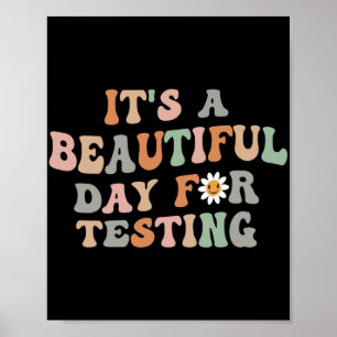 Mooie dag voor testdag Groovy Teacher Poster