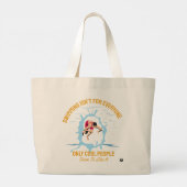 Mooie dag voor zwemmen— grote tote bag (Achterkant)