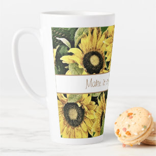 Mooie dag zonnebloem latte Mok