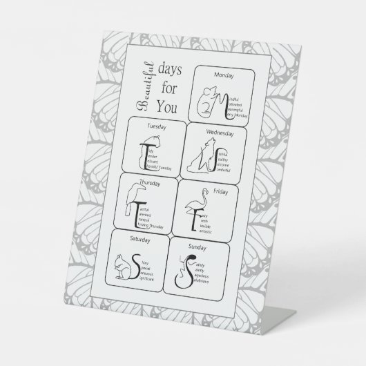 Mooie dagen voor je reclamebord met voetstuk (Voorkant)