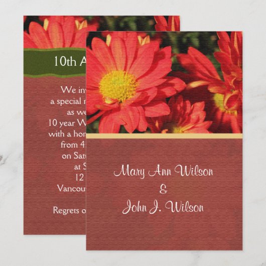 mooie dagerenkampen voor bloemen. kaart (Voorkant / Achterkant)