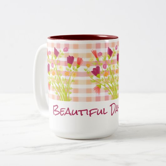 Mooie dagwensen voor elke gelegenheid tweekleurige koffiemok (Voorkant links)