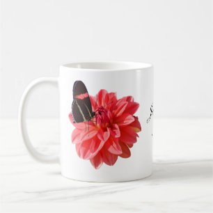 Mooie Dahlia mok met vlinder koffiekop mok