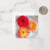 Mooie dahlia's dank u nota notitiekaartje (Voorkant / Achterkant in situ)