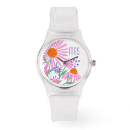 Mooie Daisies aangepaste monogram-horloges Horloge