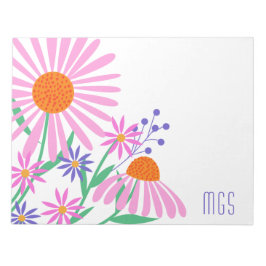 Mooie Daisies aangepaste monogram notepads Notitieblok