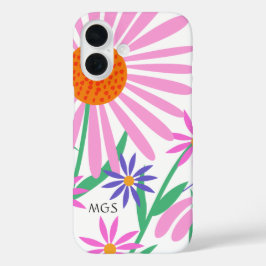 Mooie Daisies aangepaste monogram telefoondoosjes iPhone 16 Hoesje