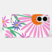 Mooie Daisies aangepaste monogram telefoondoosjes Case-Mate iPhone Case (Achterkant (horizontaal))