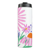 Mooie Daisies aangepaste monogram tumbler Thermosbeker (Voorkant)