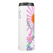 Mooie Daisies aangepaste monogram tumbler Thermosbeker (Achterkant)