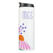 Mooie Daisies aangepaste monogram tumbler Thermosbeker (Geroteerd rechts)