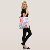 Mooie Daisies aangepaste monogram zakken Tote Bag (Op model)