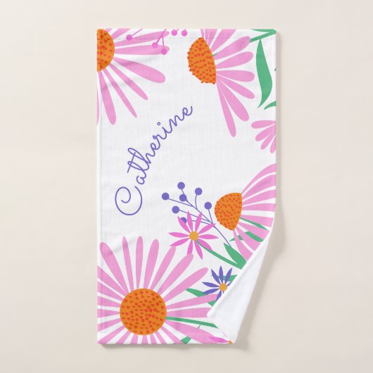 Mooie Daisies aangepaste naam handdoek (Handdoek)