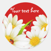 Mooie Daisies en Ladybugs Stickers (Voorkant)
