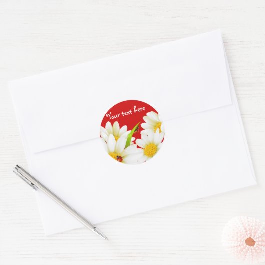 Mooie Daisies en Ladybugs Stickers (Envelop)