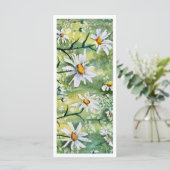 Mooie Daisies Waterverf Reus Bladwijzer (Staand voorkant)